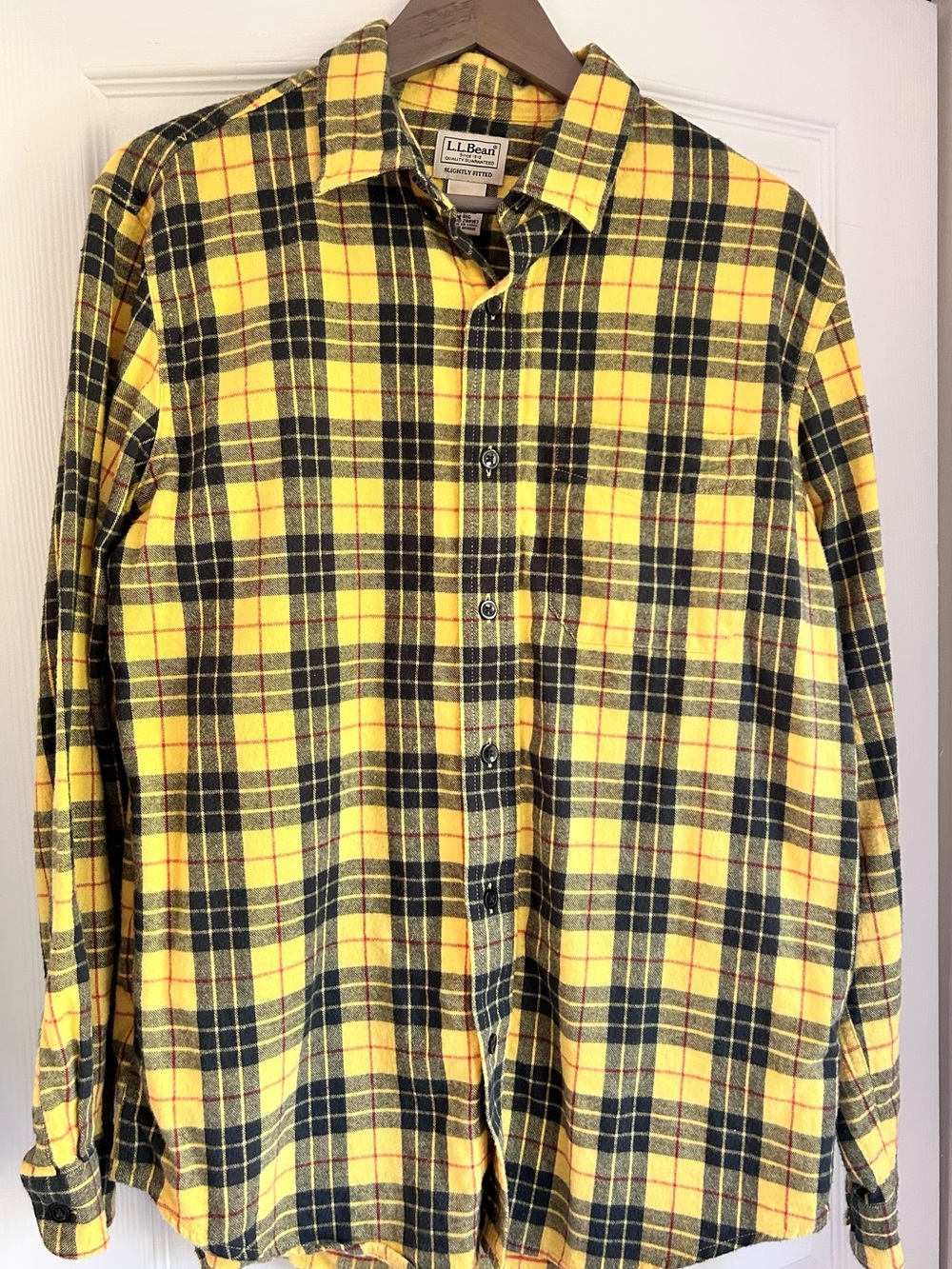 LL Bean Men’s flannel slightly fitted EUC Med Worn once!